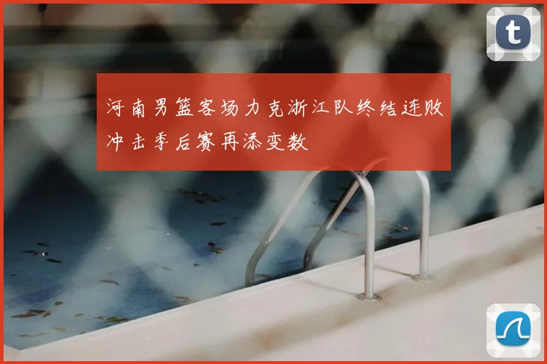 河南男篮客场力克浙江队终结连败冲击季后赛再添变数